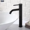 Rubinetti del lavandino del bagno Matt Black Gold Oro Round Style Basin Acqua TAP BRASCHIO BAGNO BAGNO MIXer Acqua Monte Mtero Single Funta 230311