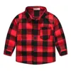 Kids Shirts Boys Shirts Classic Casual Plaid child Shirts kids school Blouse red tops clothes Kids Children plaid 28 Years Kids Boy Wear 230310