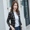 Women's Suits Blazers Women Plaid Suit Jacket Small All-Match Age Reduction Tops Female Relf-Cultivation Temperament Spring Autumn Small Suits106 230311