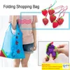 Strawberry Folding Shopping 11 Colors Home Storage Bag Reusable Grocery Tote Bag Portable Folding Shopping Convenient Pouch