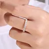 Met zijstenen 925 Sterling Silver Pass Diamond Test Round Uitstekend Cut Totaal 3 mm 0,9ctwring voor meisjescocktailjuwelen 230310