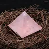 Figurine decorative Cristallo di quarzo rosa naturale Piramide Figurine Altare Guarigione Esemplare di Reiki