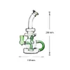 7.87 inch 14 mm draagbare gewapende recycler glazen water waterpijp perc dab rig met kom