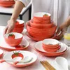 Dinnerware Sets Bowl Household Set Soup Ceramic Rice Tableware Plate Microwave Oven Special