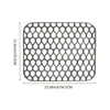 Bordmattor Silikon Sink Mat Grey Kitchen Protector Grid Accessory Bra för rostfritt stål