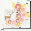 Dekorativa blommor diy papper blommor väggdekor vardagsrum bakgrund färg tema hem dekoration trender mode blommig droppfartyg