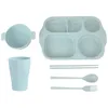 Conjuntos de utensílios de jantar 6 PCs/conjunto Calhas de talheres de talheres de mesa de mesa de tabela Picnic bebê