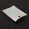 Geschenkomschakeling 400 stuks Hersluitbare geurbestendige zakken Foliezakje Vlakke ritssluiting (holografische kleur 2,75 x 4 inch)