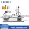 ZONESUN Automatic Vial Filling Sealing Machine Glass Plastic Bottle Flip off Cap Dropper Cosmetic Products Production ZS-XBFC20
