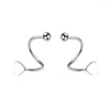 Stud -oorbellen 1 stks metalen schroefbalkster hart oor beengespot roterende golf mini voor vrouwen modejuwelarij