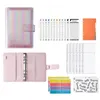 Bloc-notes en cuir ensemble classeur Budget planificateur Kit Portable Journal cahier rechargeable pour femmes hommes budgétisation journalisation Y3NC