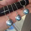 Chains Nature Blue Sounth Sea Pearl Mabe Necklace S925 13-14mm Coin 18inch Wholesale Beads FPPJ