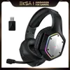 2.4GHz Wireless Headphones E1000 WT 7.1 Surround Wired Gaming Headset Gamer with ENC Mic Low Latency for PC/PS4/PS5/Xbox
