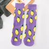 Women Socks Harajuku Style Autumn Winte Avocado Friesh Egg Pwan Fun Fashion Fashion Funder Funder Funder Funder Quirky Cotton Ladies SK25