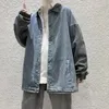 Herrjackor Spring Autumn Men denim jackor koreansk stil manlig kappa retro streetwear lapptäcke casual par jacka ins jackets denim 230311