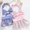 Nya husdjursvästar Summer Dog Apparel Pet-kjolar XS-L Dog Bikini Beach Pool Lämplig för Teddy Pomeranian 2st/Set