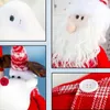 Decorazioni natalizie Top-Santa Claus pupazzo di neve renna bambola presente Babbo Natale con le gambe lunghe in tessuto Mesh Musi