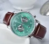 Men Luxury Watches Five Stitches Series todos os mostradores trabalham masculino assistindo Alemanha Top Brand Leather Strap Chronógrafo Acessórios de moda