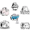 S925 Sterling Silver Shipwreck Handbox Electric Car Charm Convient pour Pandora Bracelet DIY Bijoux De Mode Livraison Gratuite