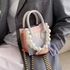 Torby wieczorowe Kamienne Mini Pearl Tote Bag 2023 Wysokiej jakości PU skórzana designerska designerska torebka posłaniec na ramię