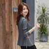 여자 양복 블레이저스 여성 공식 블레이저스 정장 재킷 여성 봄 가을 한국 기질 긴 소매 코트 탑 올 ol 레이디스 짧은 블레이저 230311