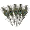 Decorative Flowers & Wreaths Lots 20pcs Natural Real Peacock Tail Eye Feathers Diy Crafts 25-30cm 10-12inches Trimmings House Room Decoratio