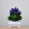 Fleurs décoratives 1pc plantes artificielles vert bonsaï petit arbre Pot faux fleur en pot décoration de la maison artisanat plante Fit fête bureau décor