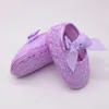 İlk yürüyüşçüler sevimli kız bebek vaftiz ayakkabıları yumuşak taban bowknot prenses elbise kaymaz rahat bebek prewalkers 0-12 ay