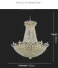 Ljuskronor American Luxurious K9 Crystal Chandelier Art Deco Modern Lights Fixture European El Led Home Inomhusbelysning