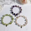 S Nafo Square Sugar Design Розовый маленький свежий цвет конфеты Crystal Amethyst Bracelet Girl Xia