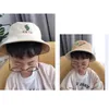 Wide Brim Hats Reversible Bucket Hat Kids Summer Cotton Sun Hat Cartoon Embroidery Toddler Baby Bucket Cap Boys Girls Fishing Hat P230311