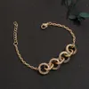 s International Station New Handicraft Copper 18K Gold Microinlaid Zircon Geometric Women's Fashion Bracelet Personality Jewelry