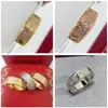 -Ti-er Love Ring com anéis de casamento de 3 mm Mulheres jóias prometidas com vetão Bag S12101 DU-P-E1304730