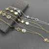Bracelets mode femmes coréennes double couche de qualité en acier inoxydable vague d'eau chaîne bracelet fin pointu rond fleur bijoux