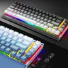 n K641 Полные металлические механические клавиатуры RGB Backlit 68 Key Pbt Gaming Клавиатуры Blue Red Switches для Mac ПК