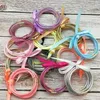 Bangle 5 PCSSet Zwpon Bowknot Gold Glitter Bangles Set All Weather Stack Silicone Plast Glitter Jelly Bangles Wholesale 230310