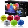 Bolas de golfe Crestgolf liderou bolas de golfe para o brilho noturno na bola de golfe escura super brilhante Six Color para seu presente de golfe para os golfistas 230311