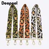 Bag delar Tillbehör Deepeel Women 38cm bred färgglad band Leopard Shoulder Crossbody Straps Kvinnlig nylon Justerbar S -bälte 230311