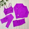 Roupas de Yoga Conjunto Sem Costura Sportswear Mulheres Sports Wear Fitness Terno Ginásio Roupas 2 3 4 Peça Conjunto de Treino 230310