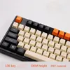 136 Keys PBT KeyCaps för 87/104/108 Keys Gaming Mechanical Keyboards Kailh Gateron Outemu Cherry MX Switches OEM Profile Key Cap Cap