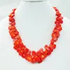 Choker Fashion Jewelry Collier de corail orange naturel 19"