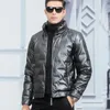 Men's Down Jacket Bright Face 2023 Short Lightweight Warm Winter Coat Trend Handsome
