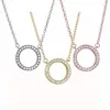 Pendentif Colliers Coeurs De Pendentifs Avec Or Rose Pour Les Femmes 925 Sterling Silver Link Chain Collier Fine Jewelry