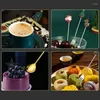 Dinnerware Sets 4 Pieces Coffee Spoons Fruit Forks Dessert Flatware Stainless Steel Material Gift For Housewarming Friends