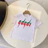 Дизайнерская детская одежда для модных писем для печати детские девочки милые топы детская футболка 8 цветов детская одежда высокое качество
