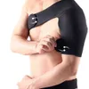 Back Support SPOSAFE Adjustable Gym Sports Care Single Shoulder Support Back Brace Guard Strap Wrap Belt Band Pads Black Bandage Men Women 230311