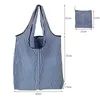 Large Foldable Shopping Bag Polyester Printted Reusable ECO Friendly Shoulder Bag Folding Pouch Storage Bags RRA