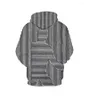 Men's Hoodies 2023 Spring Autumn 3D Geometric Children's Hoodie Black White Stripe Fashion Casual Men/ Women Hooded Sweatshirt