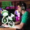 Wired Gaming Headset E1000 7.1 SOBRE SOLTO PC Gamer PC com ruído cancelamento de microfone RGB Light Gaming Headphone para PS4