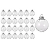 Party Decoration 24 st Clear Plastic Fillable Christmas Balls 8cm DIY Xmas Tree Ornament Arts Crafts